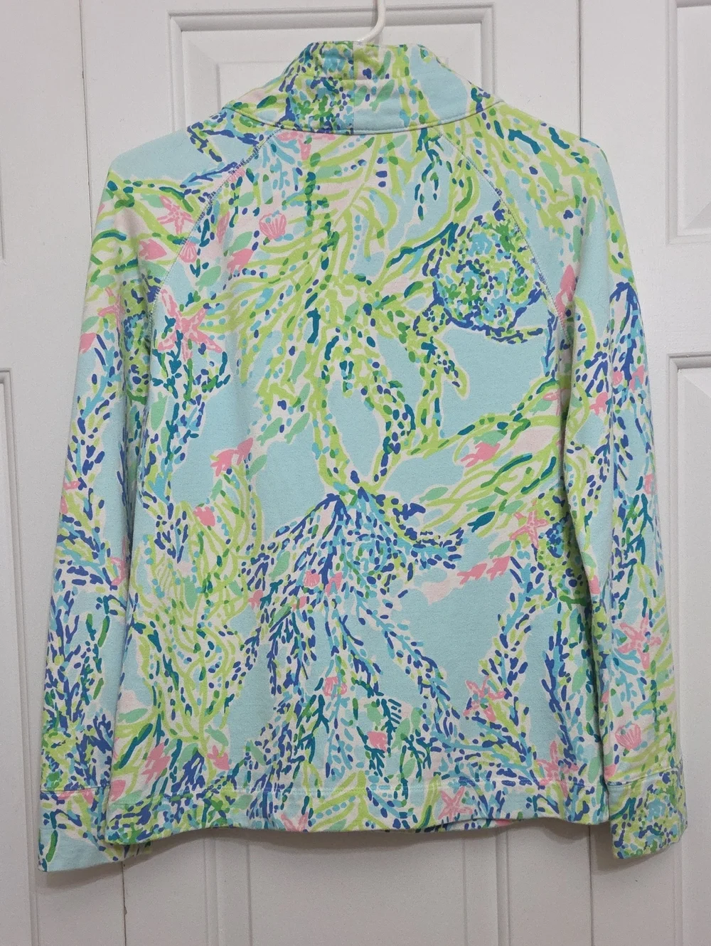 Lilly Pulitzer UPF 50+ Skipper Popover Half-Zip Jacket 'Blue Heaven'/ S